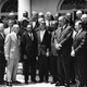 Attorney General Robert F. Kennedy meets with civil rights leaders, including Dr. Martin Luther King Jr., in the Rose Garden of the White House, Washington, D.C., June 22, 1963.